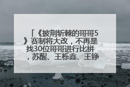 《披荆斩棘的哥哥5》赛制将大改，不再是找30位哥哥进行比拼，苏醒、王栎鑫、王铮亮、张远等多名男团选手被曝将参加