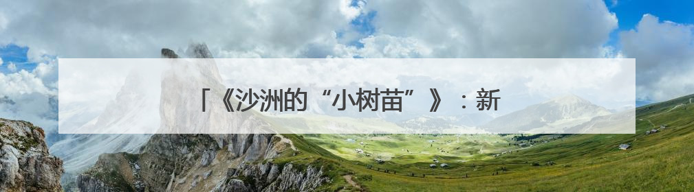 《沙洲的“小树苗”》：新时代中国少年的成长缩影