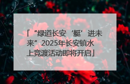 “绿道长安‘艇’进未来”2025年长安镇水上竞渡活动即将开启