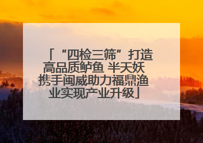 “四检三筛”打造高品质鲈鱼 半天妖携手闽威助力福鼎渔业实现产业升级
