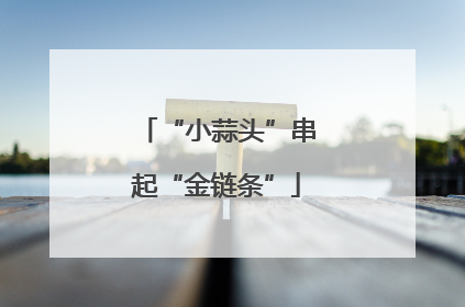 “小蒜头”串起“金链条”