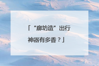 “廊坊造”出行神器有多香？