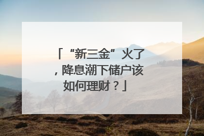 “新三金”火了，降息潮下储户该如何理财？