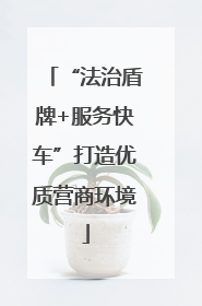 “法治盾牌+服务快车”打造优质营商环境