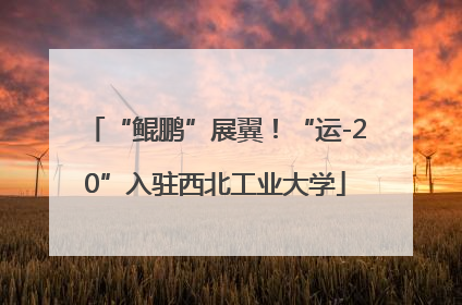 “鲲鹏”展翼！“运-20”入驻西北工业大学