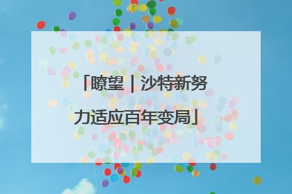 瞭望｜沙特新努力适应百年变局
