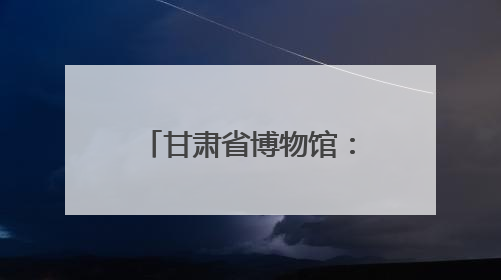 甘肃省博物馆：在文物保护中彰显博物馆多重价值