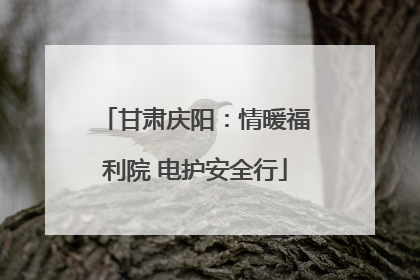 甘肃庆阳：情暖福利院 电护安全行