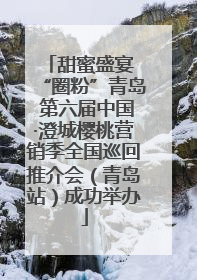 甜蜜盛宴 “圈粉”青岛 第六届中国·澄城樱桃营销季全国巡回推介会（青岛站）成功举办