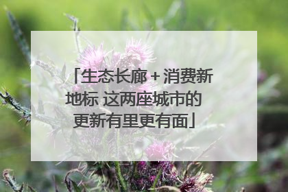 生态长廊＋消费新地标 这两座城市的更新有里更有面
