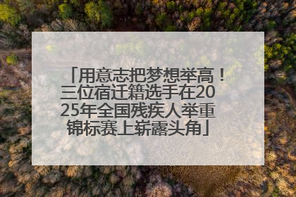 用意志把梦想举高！三位宿迁籍选手在2025年全国残疾人举重锦标赛上崭露头角