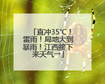 直冲35℃！雷雨！局地大到暴雨！江西接下来天气→