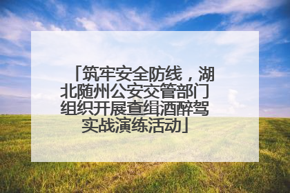 筑牢安全防线，湖北随州公安交管部门组织开展查缉酒醉驾实战演练活动