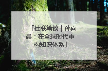 社联笔谈｜孙向晨：在全球时代重构知识体系