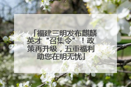 福建三明发布麒麟英才“召集令”！政策再升级，五重福利助您在明无忧