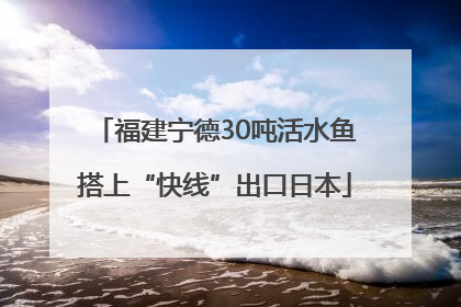 福建宁德30吨活水鱼搭上“快线”出口日本