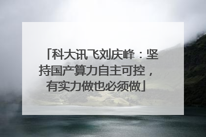 科大讯飞刘庆峰：坚持国产算力自主可控，有实力做也必须做