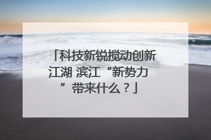 科技新锐搅动创新江湖 滨江“新势力”带来什么？