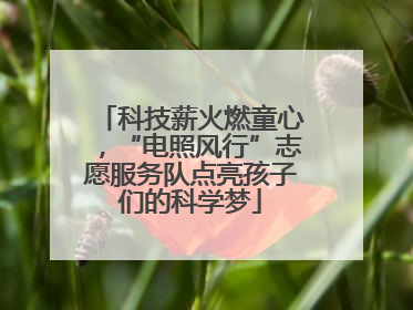 科技薪火燃童心，“电照风行”志愿服务队点亮孩子们的科学梦
