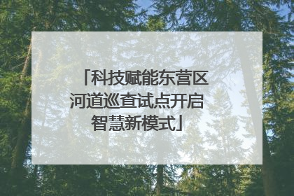 科技赋能东营区河道巡查试点开启智慧新模式