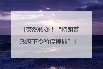 突然转变！“特朗普政府下令暂停搜捕”