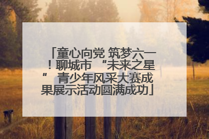 童心向党 筑梦六一！聊城市 “未来之星” 青少年风采大赛成果展示活动圆满成功