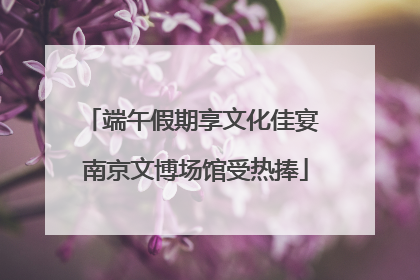 端午假期享文化佳宴 南京文博场馆受热捧