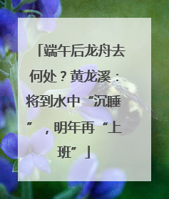 端午后龙舟去何处？黄龙溪：将到水中“沉睡”，明年再“上班”
