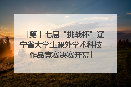 第十七届“挑战杯”辽宁省大学生课外学术科技作品竞赛决赛开幕