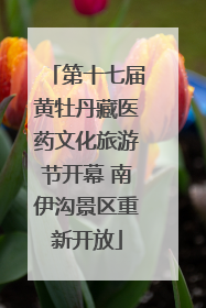 第十七届黄牡丹藏医药文化旅游节开幕 南伊沟景区重新开放