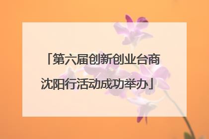 第六届创新创业台商沈阳行活动成功举办