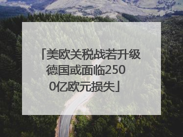 美欧关税战若升级 德国或面临2500亿欧元损失
