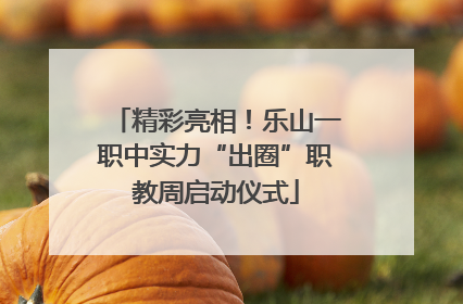 精彩亮相！乐山一职中实力“出圈”职教周启动仪式