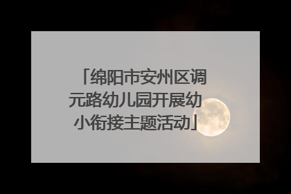 绵阳市安州区调元路幼儿园开展幼小衔接主题活动