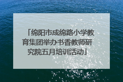 绵阳市成绵路小学教育集团举办书香教师研究院五月培训活动