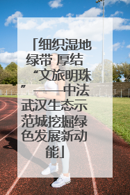 细织湿地绿带 厚结“文旅明珠”——中法武汉生态示范城挖掘绿色发展新动能
