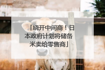 绕开中间商！日本政府计划将储备米卖给零售商
