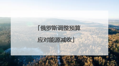 俄罗斯调整预算应对能源减收
