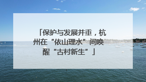 保护与发展并重，杭州在“依山理水”间唤醒“古村新生”