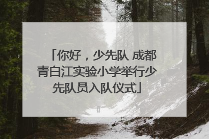你好，少先队 成都青白江实验小学举行少先队员入队仪式