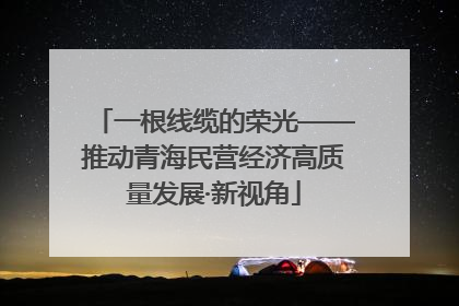 一根线缆的荣光——推动青海民营经济高质量发展·新视角