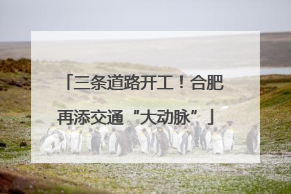 三条道路开工！合肥再添交通“大动脉”
