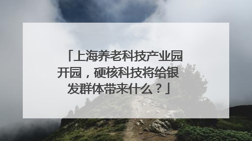 上海养老科技产业园开园，硬核科技将给银发群体带来什么？