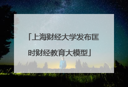 上海财经大学发布匡时财经教育大模型