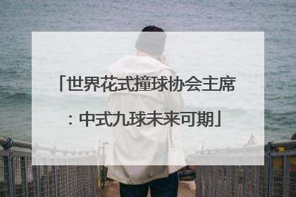 世界花式撞球协会主席：中式九球未来可期