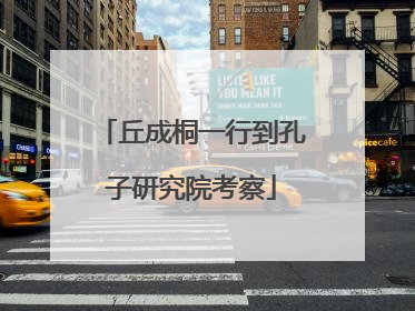 丘成桐一行到孔子研究院考察