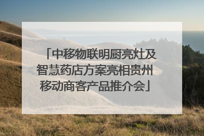 中移物联明厨亮灶及智慧药店方案亮相贵州移动商客产品推介会