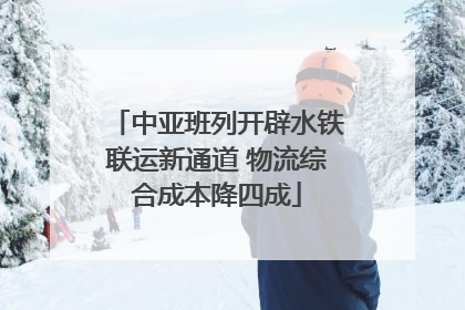 中亚班列开辟水铁联运新通道 物流综合成本降四成