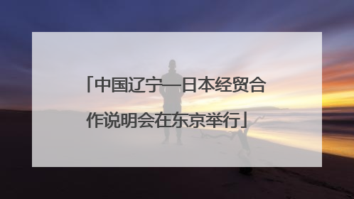 中国辽宁—日本经贸合作说明会在东京举行