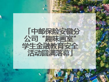 中邮保险安徽分公司“趣味画室”学生金融教育安全活动圆满落幕